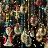 Puzzle Vánoční ozdoby 1000 dílků COBBLE HILL