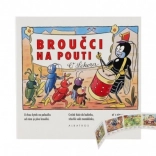 Knížka leporelo Broučci na pouti 15,5 × 15 cm