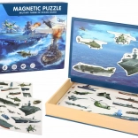 Edukativní magnetické puzzle s tématem vojenských lodí