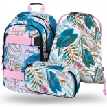 Sada BAAGL Skate Leafs: batoh, penál a sáček