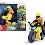 Záchranářský motocykl s jezdcem