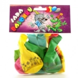 Nafukovací balónky s potiskem – mix barev, 9 ks