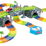 Flexi závodní dráha se dvěma tunely a 2 auty