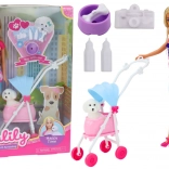 Panenka Anlily s pejskem ve vozíku