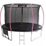 Zahradní trampolína LEANSPORT 14 ft černo-růžová