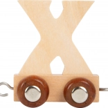 Dřevěný vláček s písmeny - Písmeno X