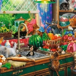 TREFL Puzzle Premium Plus: Čajový čas s rozvernými koťaty 1000 dílků