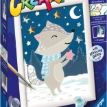 Malování podle čísel CreArt Classic – jezevec mezi hvězdami