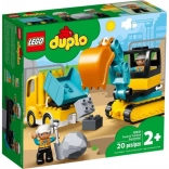 LEGO DUPLO nákladní auto a pásový bagr
