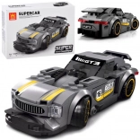 Technické stavebnice sportovní auto stříbrné 174 dílků s nálepkami