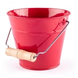 Woody zahradní kyblík červený kovový
