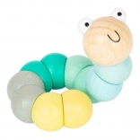 Motorická hračka Housenka Turquoise