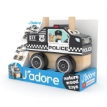 Skládací dřevěné policejní auto