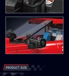 Stavebnice sportovní auto červené 494 dílků