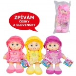 Textilní panenka se zvukem 26 cm