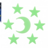 Svítící dekorace na zeď Hvězdy a Měsíc