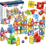 Woopie magnetické stavebnice 3D – vzdělávací kuličková dráha 170 dílů