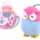 Barevný přívěsek na klíče sova se světlem a zvukem