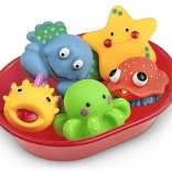 vodní zvířátka do vany v misce, 6 ks