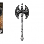 Starověká plastová sekera 30 cm – stříbrná