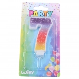 Párty svíčka číslo 7 Hvězdy