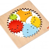 Dřevěný spirograf GOKI – kreativní kreslicí sada pro děti