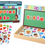 Vzdělávací Sada Magnetických Puzzle s Multifunkční Tabulí