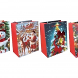 dárková taška vánoční M 26 × 32 × 10 cm