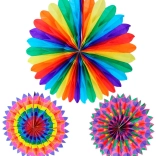 Papírová závěsná dekorace 50 cm – mix barev