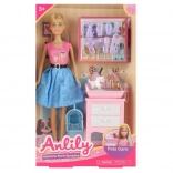 Panenka s pejskem a kočičkou 30 cm