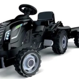 Traktor na pedály s přívěsem - černý