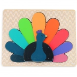 Dřevěné vkládací puzzle Páv od Vilac