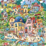 puzzle heye happy town: dobré ráno! 1000 dílků