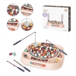 WOOPIE rybářská hra pro děti s rotující deskou, 4 pruty, 50 dílů