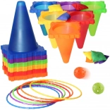 Woopie venkovní herní set 3v1 – kužely, kroužky a sáčky, 30 dílů