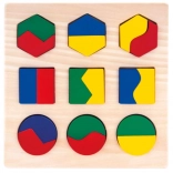 Bino dřevěné puzzle geometrické tvary
