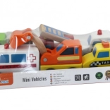 Dřevěná autíčka – sada 6 kusů