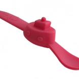 Růžová dětská lžička Oogaa ve tvaru lodi