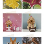 Diamantové malování – přání 13 × 13 cm (sada 2 ks)