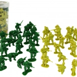 Vojenská sada zelení vojáčci 40 dílů
