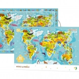 Puzzle svět zvířat 80 dílků 45 × 31 cm