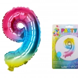 Nafukovací balónek duhový číslo 9