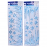 Vánoční třpytivé okenní nálepky