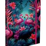 BAAGL Desky na školní sešity A4 plameňáci