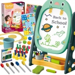 Dwoustanná magnetická tabule pro kreslení a výuku čísel a písmen