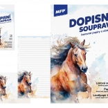 Dopisní papír s motivem koně - barevná sada