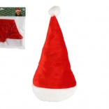 Vánoční čepice Santa pro dospělé z měkké látky, průměr 29 cm