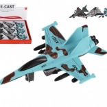 Kovovo‑plastová stíhačka na zpětné natažení 14 cm – 4 barvy