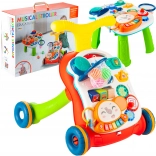 Chodítko a pultík 5v1 s piánkem – červené