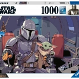 Ravensburger puzzle STAR WARS: THE MANDALORIAN 1000 dílků